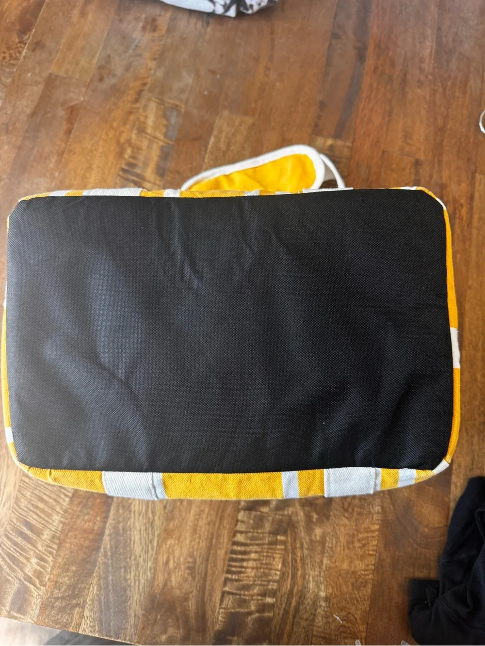 Business & Pleasure Yellow Striped Canvas Cooler Beach Essential Coastal